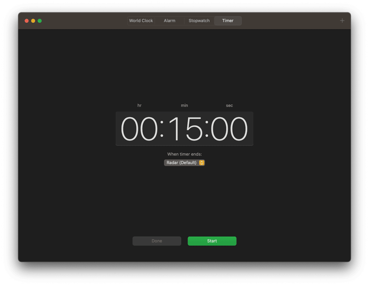 imposta un timer di 7 minuti